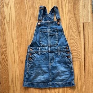 Denim girls overall dress
